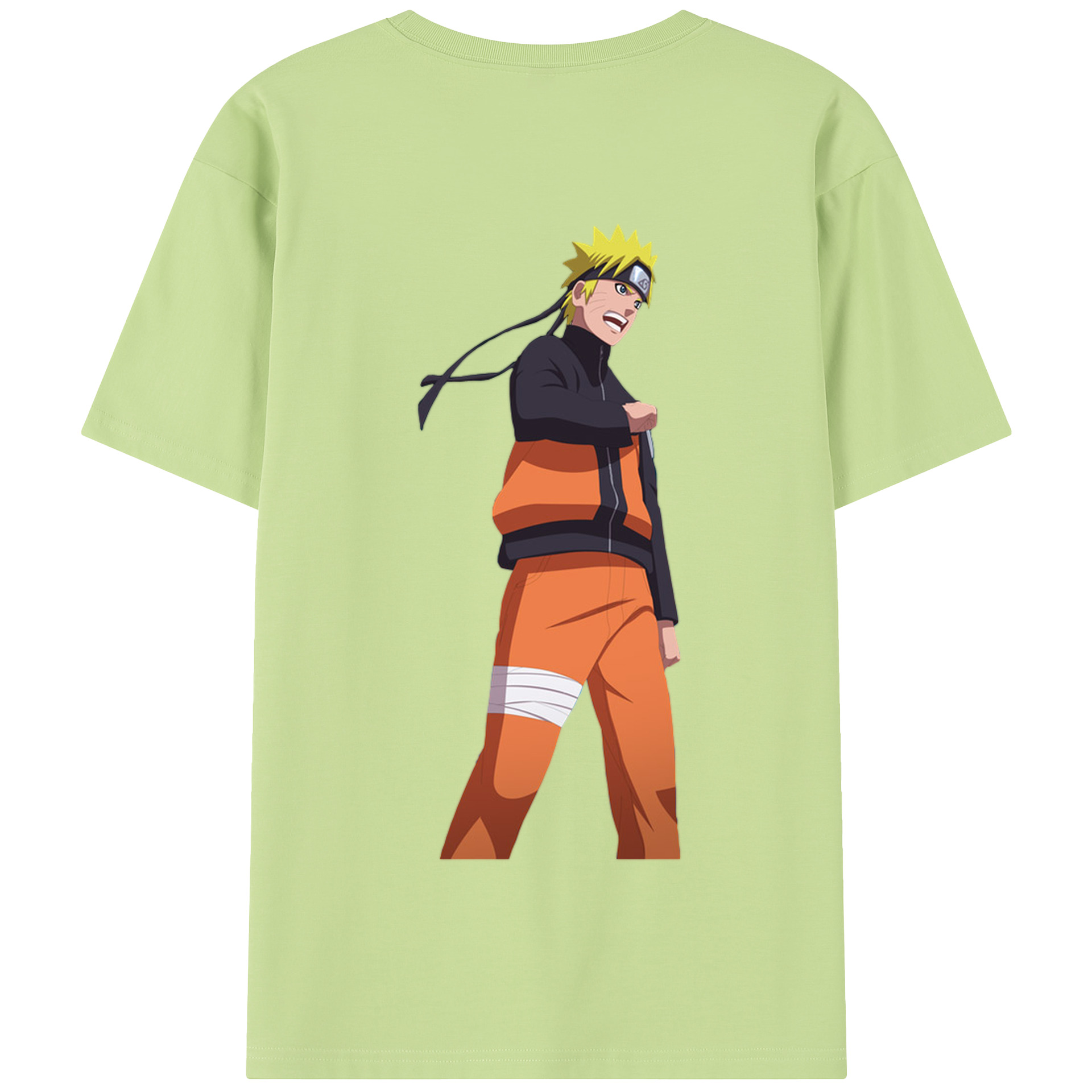 （画像用） NARUTO -ナルト- うずまき ナルト Uzumaki Naruto 綿100％半袖Tシャツ（背面プリント）